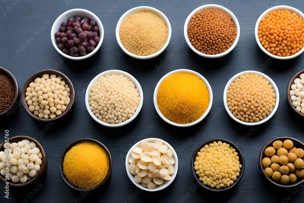 set of cereals generated by AI set of cereals generated by AI