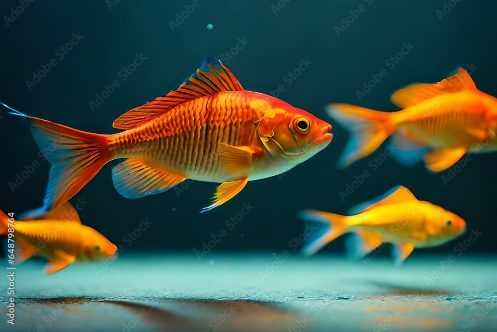 fish in aquarim generated by AI