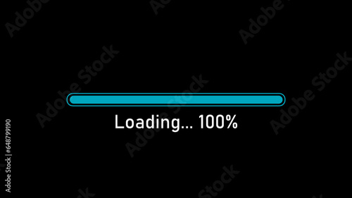 Loading Bar animation. Amazing cyan, gray, black, orange, blue color progress bar background, Waiting loading bar.