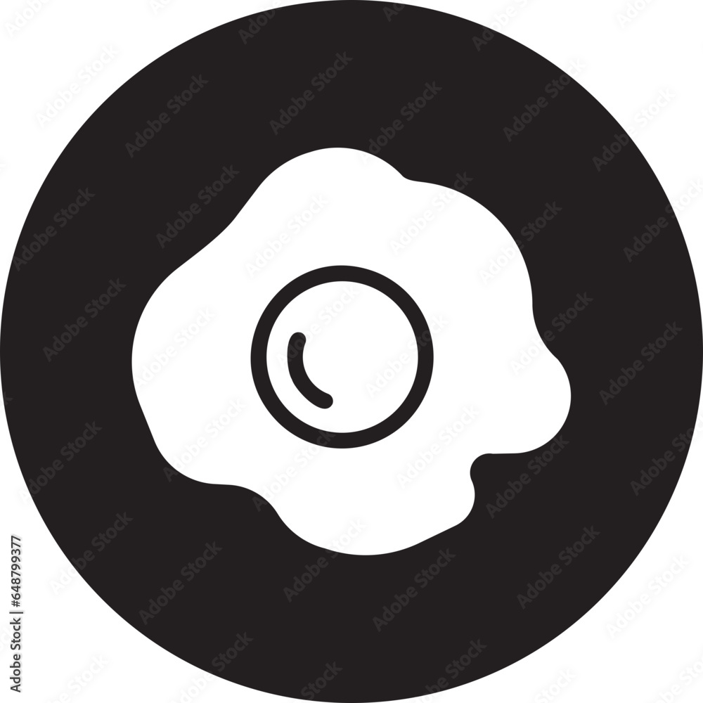 fried egg glyph icon