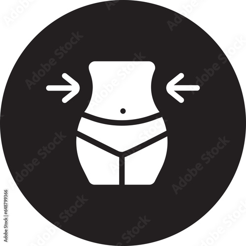 lose weight glyph icon