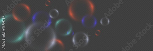 
Abstract background with neon bubbles, iridescent multi-colored glass balls or spheres.