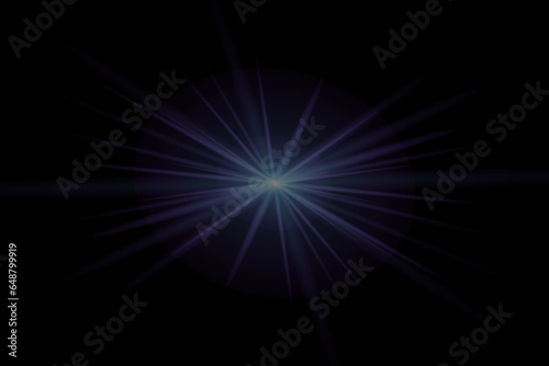 Wallpaper Mural Shining star on a black background. Effects, glare, sparkle, explosion, light. Vector illustration Torontodigital.ca