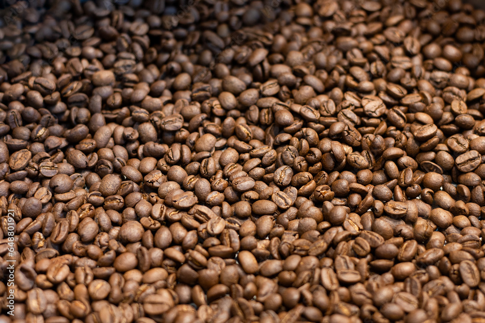 Top view of coffee beans preparing to make Coffee Top view of coffee beans preparing to make Coffee