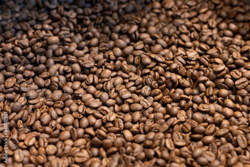 Top view of coffee beans preparing to make Coffee