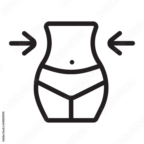 lose weight line icon
