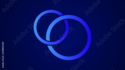 abstract design dabble ring shape logotype illustration background.