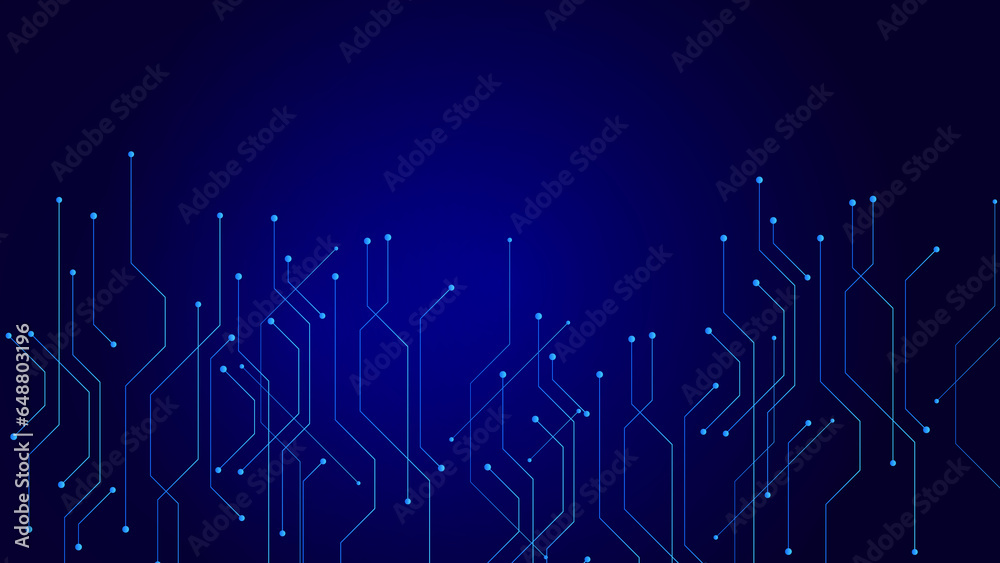 High-tech circuit board digital technology illustration background - obrazy, fototapety, plakaty 