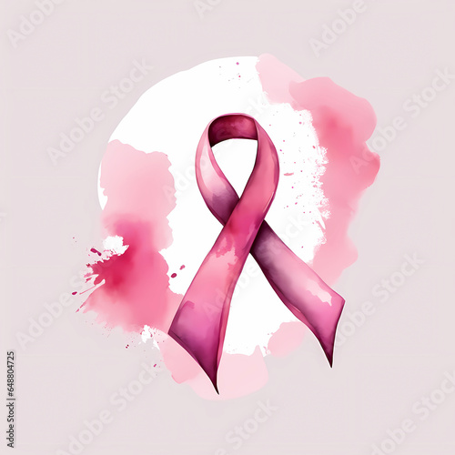 Breast cancer awereness emblem photo