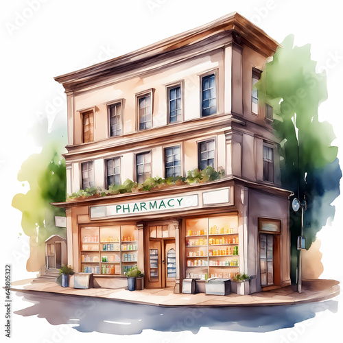 Pharmacy located in a residential building © Anastasi17