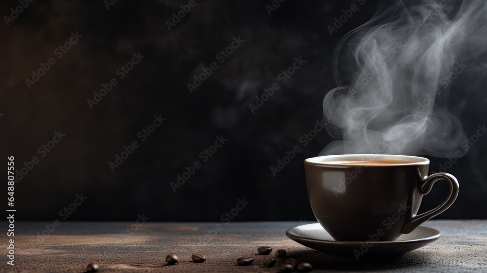 Fototapeta premium Dark and Moody Coffee Scene