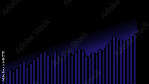 Business Graph Chart and indicating profit in the dark background.
