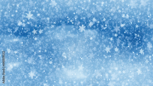 Seamless blue Christmas background with falling snow © M.Gierczyk