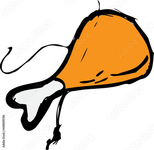 Vector Fried Chicken Leg Illustrations 