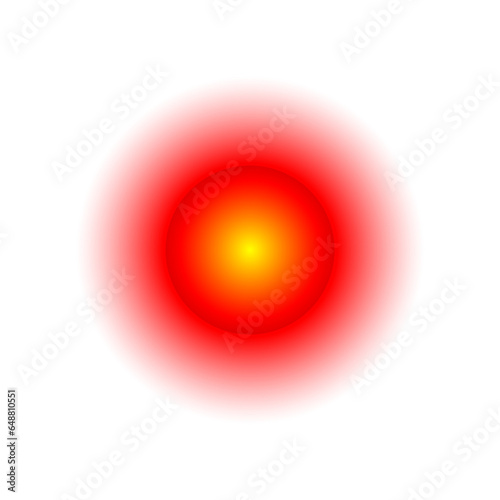 Throat pain or joint pain target red circle vector icon, pain localization spot of sore hurt and ache of toothache, stomach pain and headache