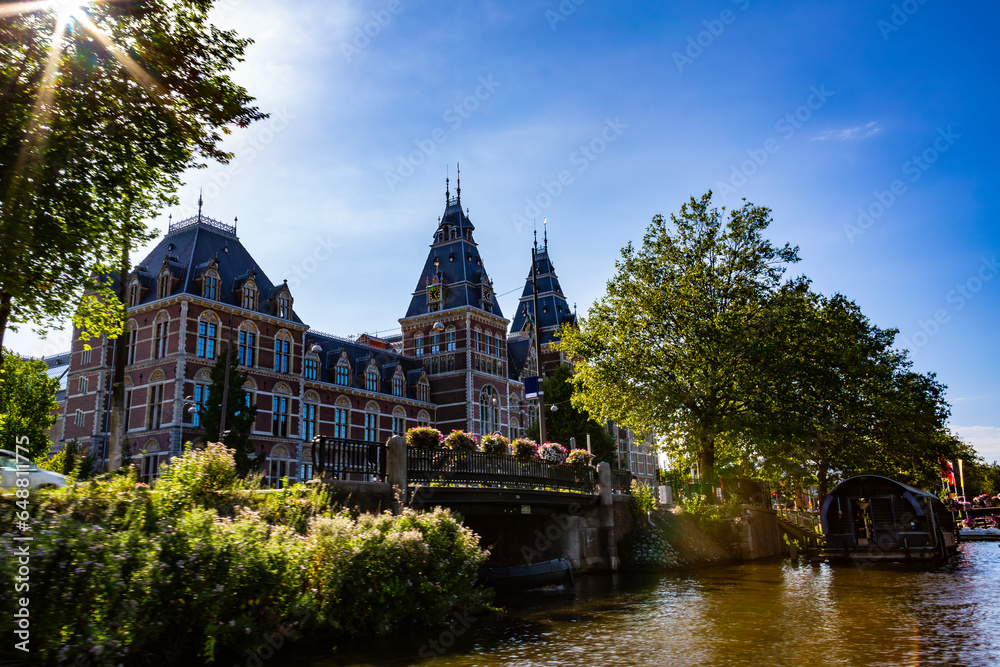 Naklejka premium Les canaux d'Amsterdam, Pays-Bas, Europe