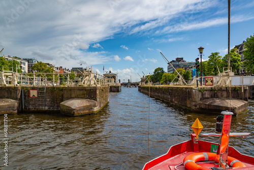 Canvas Print Les canaux d'Amsterdam, Pays-Bas, Europe