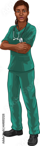 Black Woman Doctor Nurse Me...