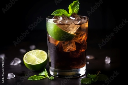 Cola lime cocktail. Generate Ai