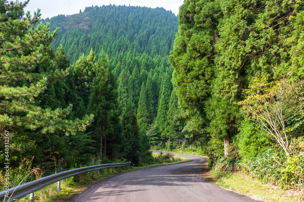 日本の岡山県真庭市の三平山の美しい風景