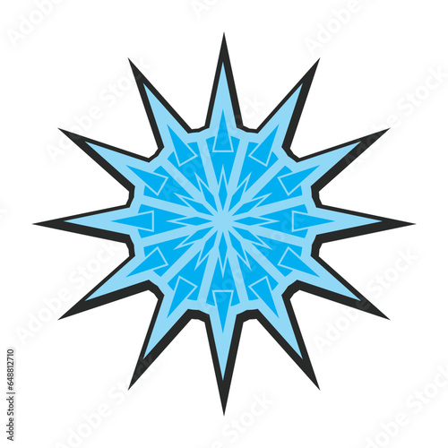 Snow flake vector icon