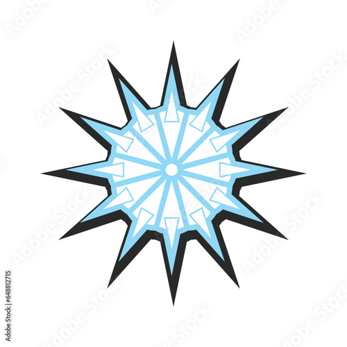 Snow flake vector icon