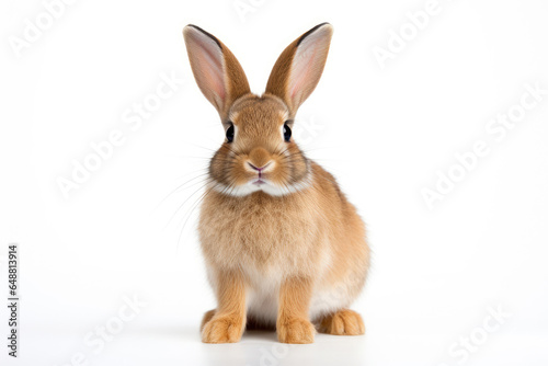 A rabbit isolated on a white background