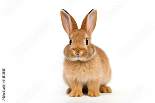 A rabbit isolated on a white background