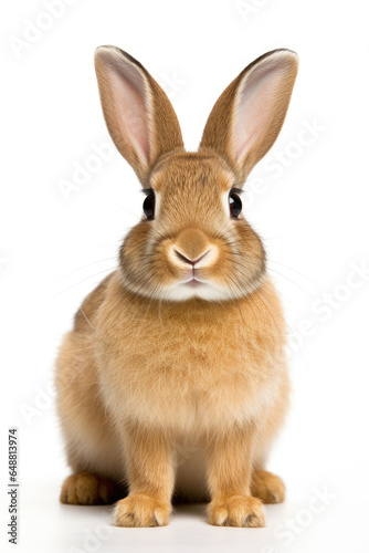 A rabbit isolated on a white background