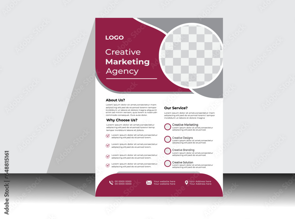 Corporate Multipurpose business flyer template design .