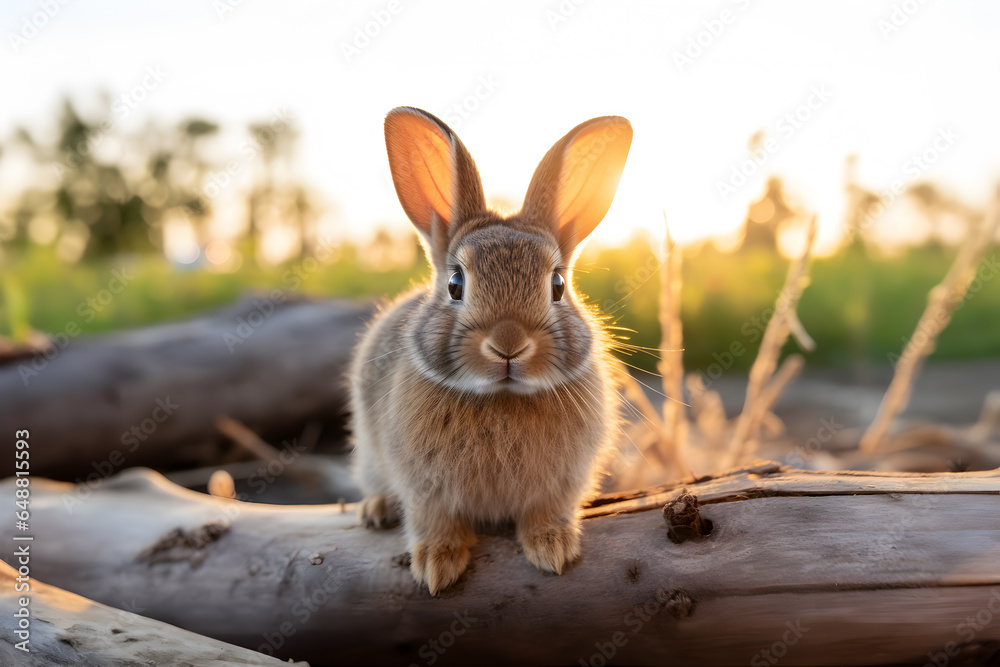 Fototapeta premium rabbit in the garden