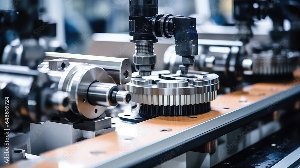 The manufacturing concept of transmission gear parts with automatic system. The manufacturing concept of transmission gear parts with automatic system.
