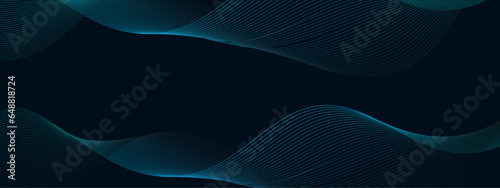 Abstract wavy information technology smooth wave lines background. Design used for banner, presentation, web design, cover, web, flyer, card, poster, texture, slide, magazine, data visualization.