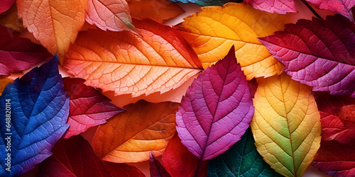 Beautiful digital backdrop with colorful autumn leaves Generative AI