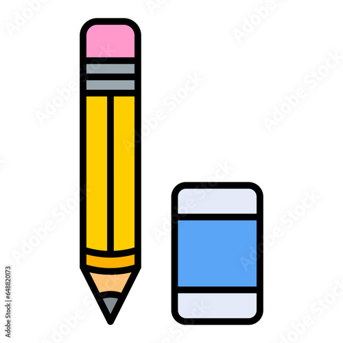Pencil and eraser Icon
