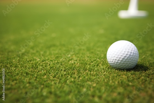 Closeup golf in the golf course with hole, AI generated
