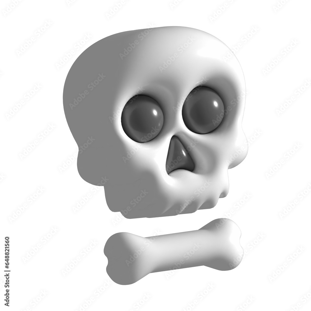 Skull Icon 3D Rendering Skull Icon 3D Rendering