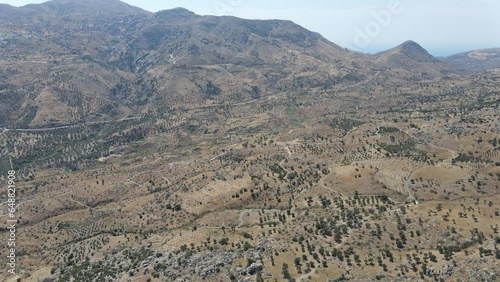 landscape with mountains greec crete