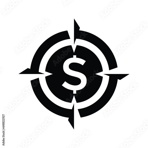 economic shooting target icon design for business web and corporate office