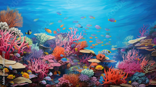 coral reef with fish © RDO