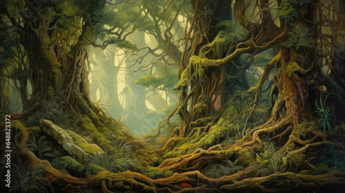 Fototapeta Naklejka Na Ścianę i Meble -  tree in the rain