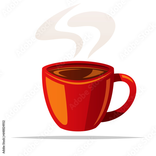 A cup of hot chocolate vector isolated illustration