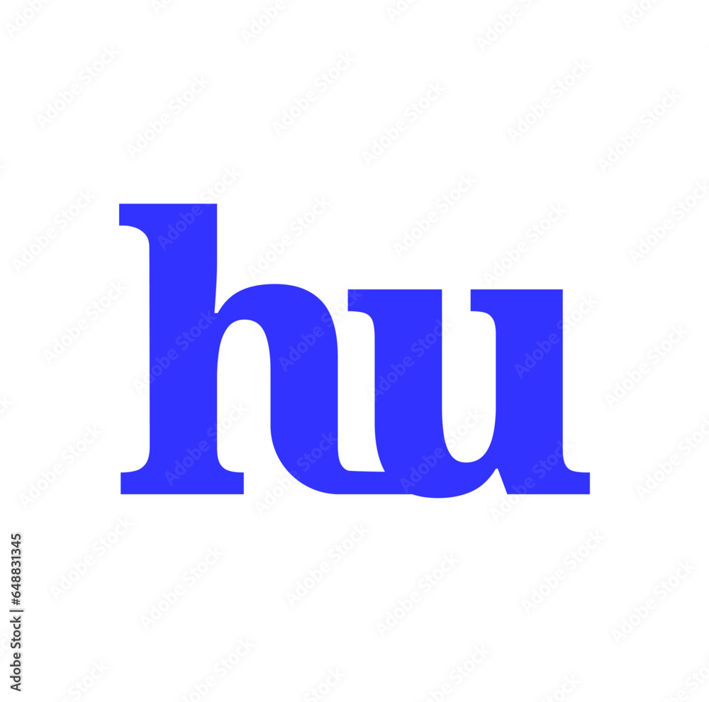 HWU company name initial letters icon. HWU company name initial letters icon.