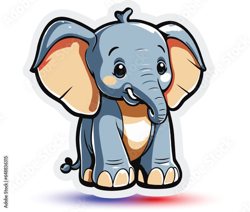  a cartoon of a baby elephant