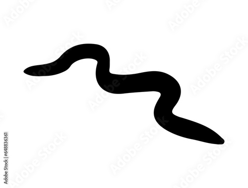 Eel silhouette vector art white background