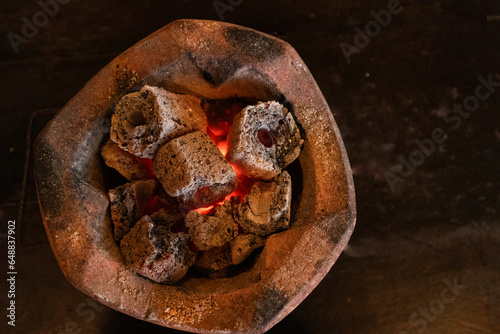 Charcoal grill for grilling meat, grilling vegetables, grilling Korean style food. Korean grilled beef, made into soup