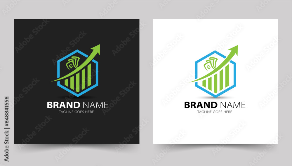 Consult marketing and financial vector logo flat design Consult marketing and financial vector logo flat design