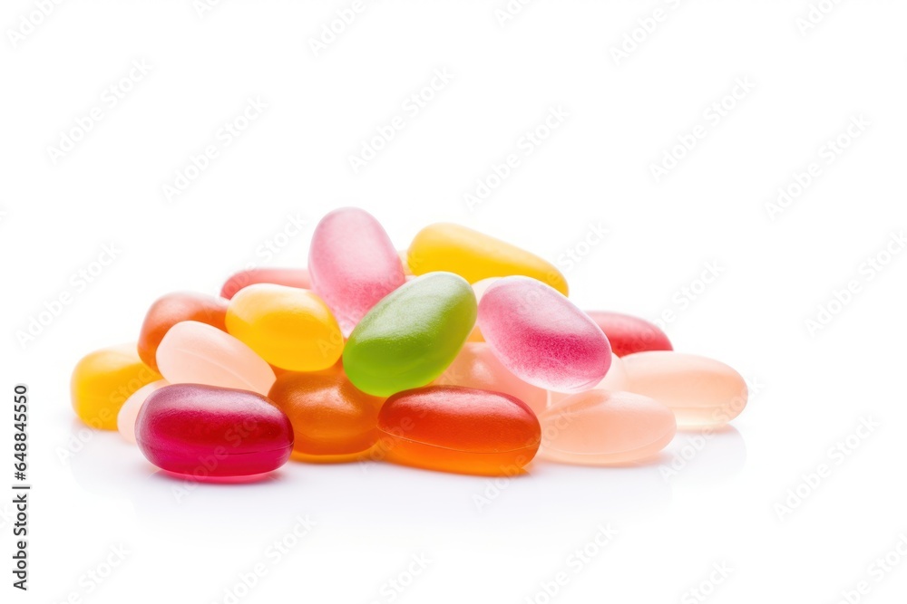 colored jelly sweets on white background colored jelly sweets on white background
