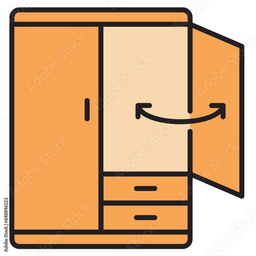 clothes cupboard door icon