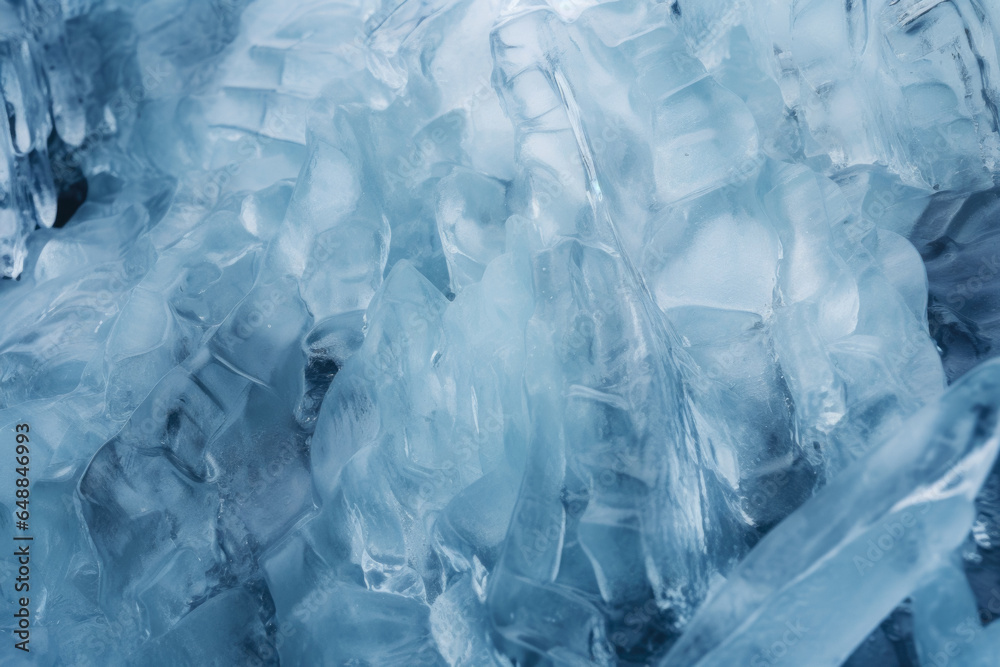 Obraz premium Flat Ice Texture With Snowflakes And Microcracks For Background Created Using Artificial Intelligence